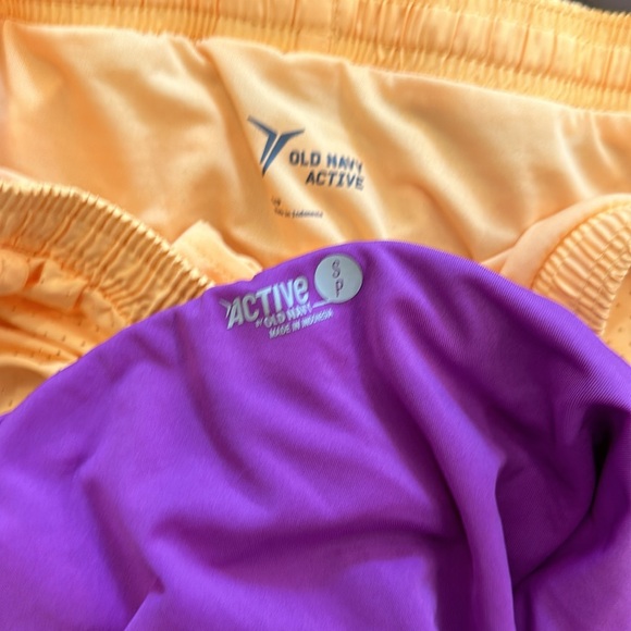 New Old Navy Purple & Orange pair of active shorts - Picture 4 of 4